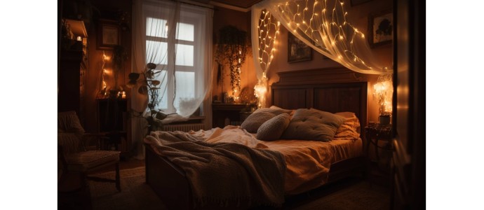 Idées d'éclairage romantique pour la chambre à coucher